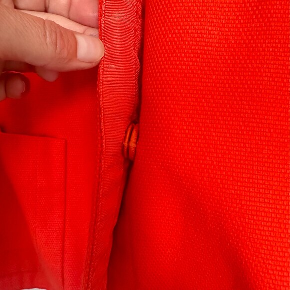 Lafayette 148 New York Collared Button Up Blazer Jacket Size 6 Red - Picture 4 of 8